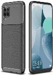 Huawei P40 Lite Kılıf Karbon Serisi Mat Fiber Silikon Negro Kapak - Siyah