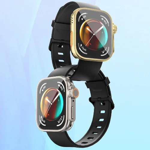 Huawei Watch Fit 3 to Apple Watch Ultra 49mm Kasa Dönüştürücü ve Ekran Koruyucu Zore Watch Gard 33 - Gold