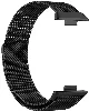 Huawei Watch Fit 3 Metal Kordon Tel Örgü İşlemeli Mıknatıslı KRD-01  - Siyah