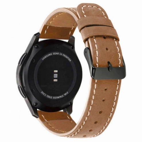 Huawei Watch GT 3 46mm Deri Kordon KRD-29 - Kahverengi