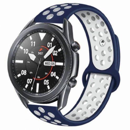 Huawei Watch GT 3 46mm Kordon Spor Silikon Delikli KRD-02 - Lacivert