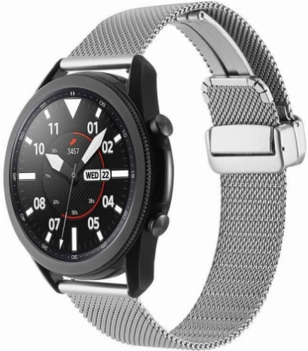 Huawei Watch GT 3 46mm Kordon Zore KRD-85 22mm Metal Kordon - Gümüş