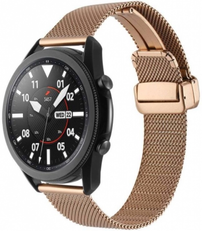 Huawei Watch GT 3 46mm Kordon Zore KRD-85 22mm Metal Kordon - Rose Gold