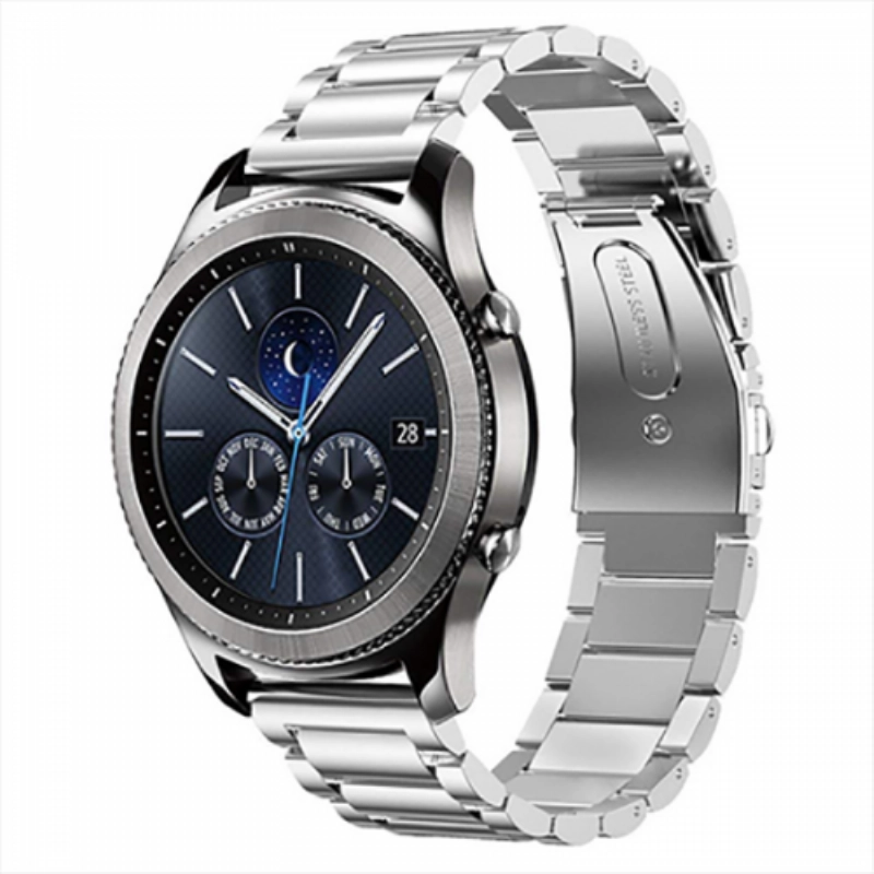 Huawei Watch GT 3 46mm Metal Kordon Klipsli KRD-04 - Gümüş