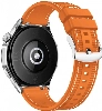 Huawei Watch GT 3 46mm Silikon Kordon Spor Örgü Desen Dikişli KRD-102  - Mavi