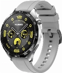 Huawei Watch GT 4 (46MM) Silikon Kordon Metal Tokalı KRD-95  - Gri