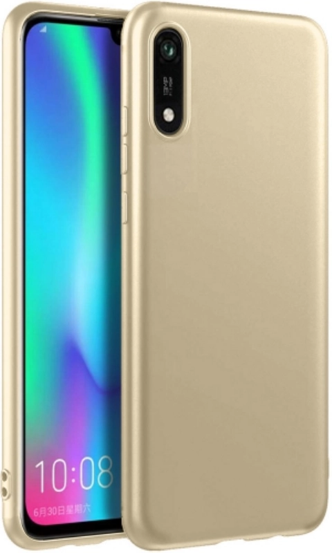 Huawei Y5 2019 Kılıf İnce Soft Mat Renkli Esnek Silikon Kapak - Gold