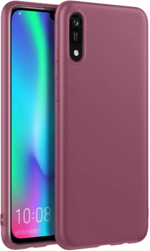 Huawei Y5 2019 Kılıf İnce Soft Mat Renkli Esnek Silikon Kapak - Mürdüm