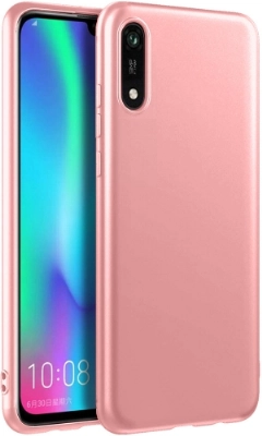 Huawei Y5 2019 Kılıf İnce Soft Mat Renkli Esnek Silikon Kapak - Rose Gold