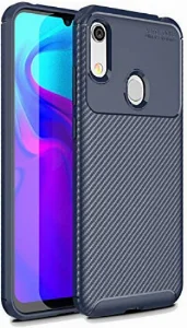Huawei Y6 2019 Kılıf Silikon Parmak İzi Bırakmayan Karbon Soft Negro Kapak - Lacivert
