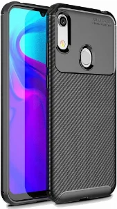 Huawei Y6 2019 Kılıf Silikon Parmak İzi Bırakmayan Karbon Soft Negro Kapak - Siyah