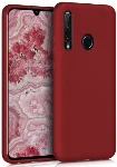 Huawei Y6p Kılıf İnce Mat Esnek Silikon - Kırmızı