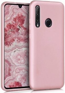 Huawei Y6p Kılıf İnce Soft Mat Renkli Esnek Silikon Kapak - Rose Gold