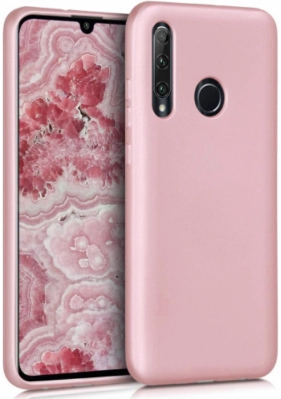 Huawei Y6p Kılıf İnce Soft Mat Renkli Esnek Silikon Kapak - Rose Gold