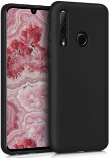 Huawei Y6p Kılıf İnce Soft Mat Renkli Esnek Silikon Kapak - Siyah