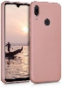 Huawei Y7 2019 Kılıf İnce Soft Mat Renkli Esnek Silikon Kapak - Rose Gold