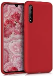 Huawei Y8p Kılıf İnce Mat Esnek Silikon - Kırmızı