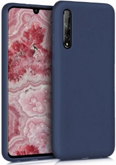 Huawei Y8p Kılıf İnce Soft Mat Renkli Esnek Silikon Kapak - Lacivert