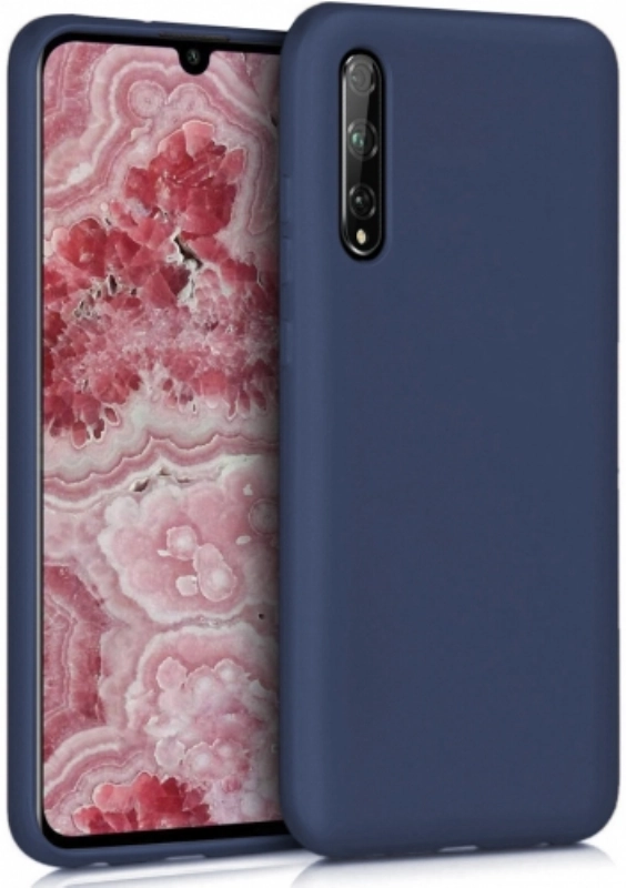 Huawei Y8p Kılıf İnce Soft Mat Renkli Esnek Silikon Kapak - Lacivert