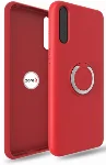 Huawei Y8p Kılıf Silikon İnce Mat Esnek Parmak İzi Bırakmayan Plex Kapak - Kırmızı