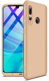 Huawei Y9 Prime 2019 Kılıf 3 Parçalı 360 Tam Korumalı Rubber AYS Kapak  - Gold