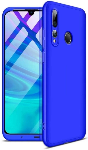 Huawei Y9 Prime 2019 Kılıf 3 Parçalı 360 Tam Korumalı Rubber AYS Kapak  - Mavi