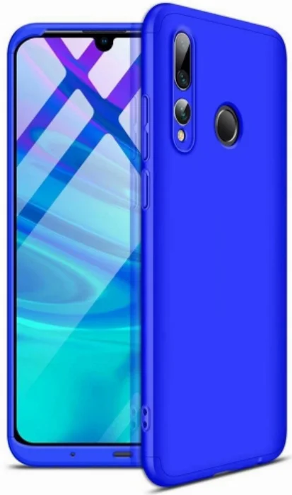 Huawei Y9 Prime 2019 Kılıf 3 Parçalı 360 Tam Korumalı Rubber AYS Kapak  - Mavi