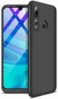 Huawei Y9 Prime 2019 Kılıf 3 Parçalı 360 Tam Korumalı Rubber AYS Kapak  - Siyah