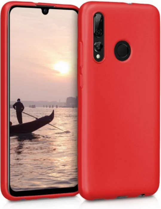 Huawei Y9 Prime 2019 Kılıf İnce Mat Esnek Silikon - Kırmızı