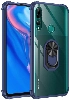 Huawei Y9 Prime 2019 Kılıf Standlı Arkası Şeffaf Kenarları Airbag Kapak - Lacivert