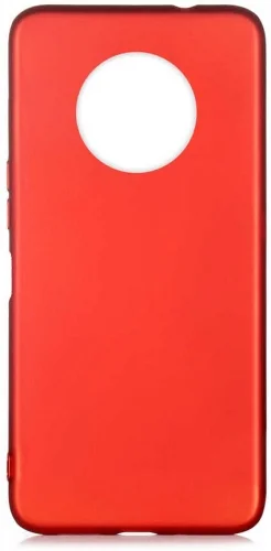 Infinix Note 7 Kılıf İnce Mat Esnek Silikon - Kırmızı