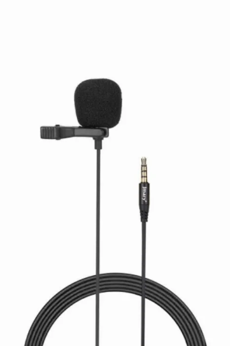 Jmary Canlı Yayın Yaka Mikrofon MC-R1 3.5mm Altın Jack YouTuber - Siyah