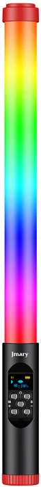 Jmary FM-128RGB OLED Ekran Göstergeli RGB Led Işıklı Su Geçirmez Aydınlatma Çubuğu - Siyah