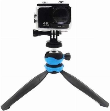 Jmary MT-20 Tripod 360 Derece Oynar Başlıklı Çok Yönlü Kısa Telefon Sabitleyici 16 cm - Mavi