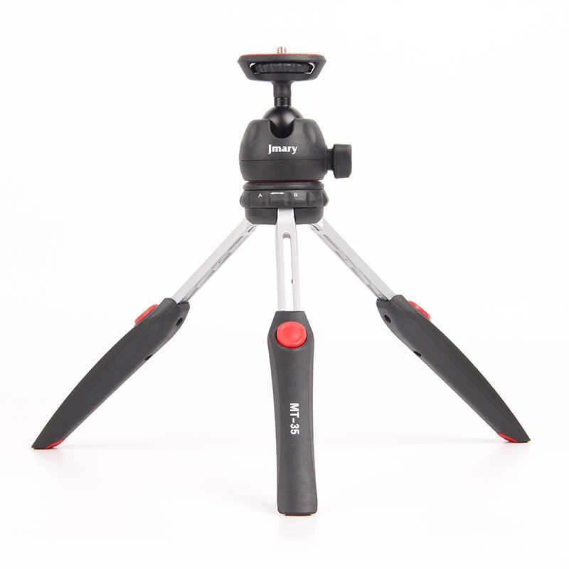 Jmary MT-35 Tripod 360 Derece Oynar Başlıklı Çok Yönlü Kısa Telefon Sabitleyici - Siyah