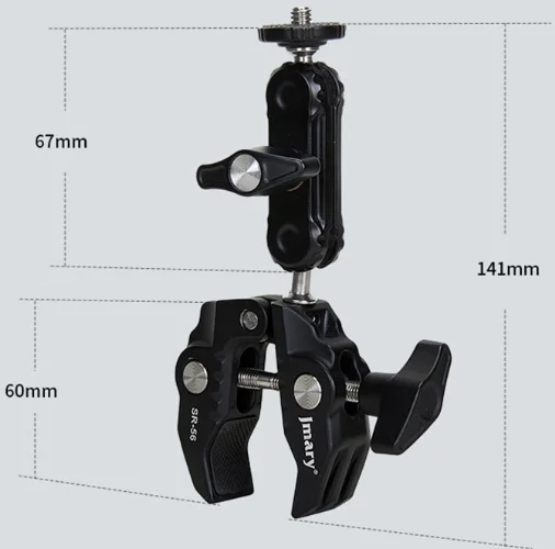Jmary SR-56 Çekim Ekipmanları için Ayarlanabilir Alüminyum Kelepçe - Siyah