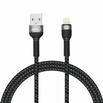 Shira Serisi Şarj Kablosu USB Apple Lightning 2 metre - Siyah