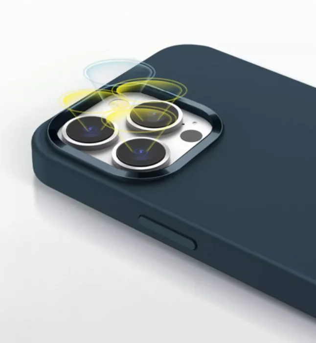 Apple iPhone 13 (6.1) Kılıf Wiwu Magnetic Magsafe Silikon Kapak - Mavi
