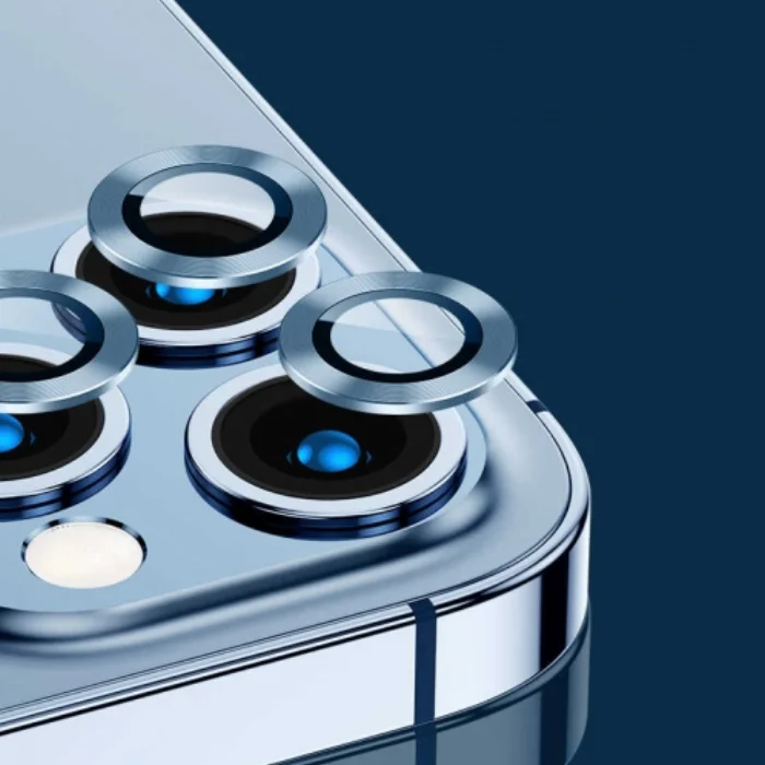 Apple iPhone 13 Pro (6.1) Kamera Lens Koruyucu CL-02 - Gümüş