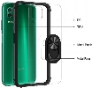 Huawei P40 Lite Kılıf Standlı Arkası Şeffaf Kenarları Airbag Kapak - Kırmızı