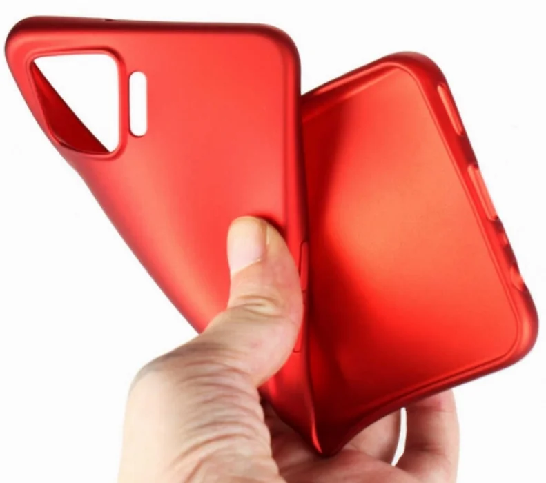 Oppo A73 Kılıf İnce Mat Esnek Silikon - Kırmızı
