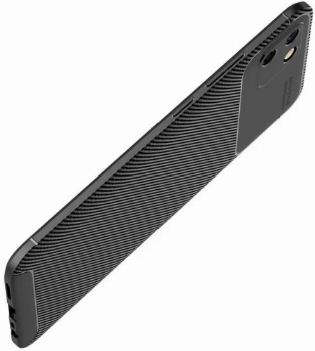 Realme C11 Kılıf Karbon Serisi Mat Fiber Silikon Negro Kapak - Lacivert