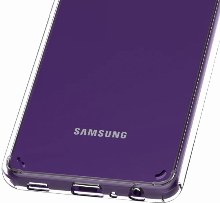 Samsung Galaxy A72 Kılıf Korumalı Kenarları Silikon Arkası Sert Coss Kapak  - Şeffaf
