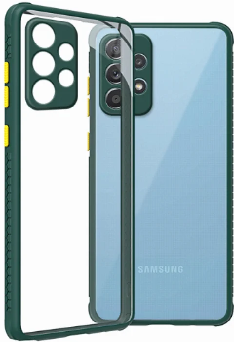 Samsung Galaxy A72 Kılıf Camlı Silikon Miami Kapak - Beyaz