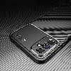 Samsung Galaxy M52 Kılıf Silikon Parmak İzi Bırakmayan Karbon Soft Negro Kapak - Lacivert