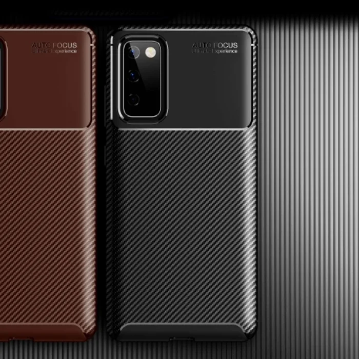 Samsung Galaxy S20 FE Kılıf Karbon Serisi Mat Fiber Silikon Negro Kapak - Lacivert