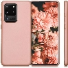 Samsung Galaxy S20 Ultra Kılıf İnce Soft Mat Renkli Esnek Silikon Kapak - Gold