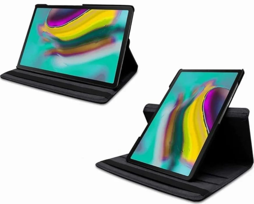 Samsung Galaxy Tab A7 T500 Tablet Kılıfı 360 Derece Dönebilen Standlı Kapak - Rose Gold
