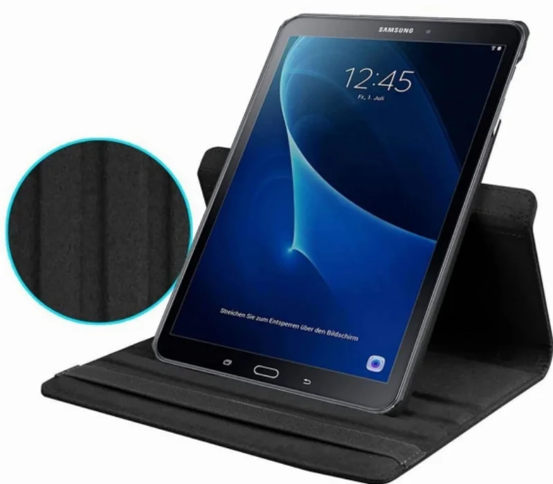 Samsung Galaxy Tab A7 T500 Tablet Kılıfı 360 Derece Dönebilen Standlı Kapak - Mavi