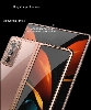 Samsung Galaxy Z Fold 2 Kılıf Metal Görünümlü Esnek Kıpta Kapak - Rose Gold